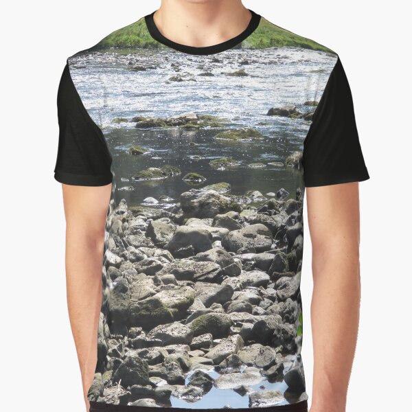 Merch #98 -- Stream Stones - Shot 1 (Hadrian's Wall) Graphic T-Shirt