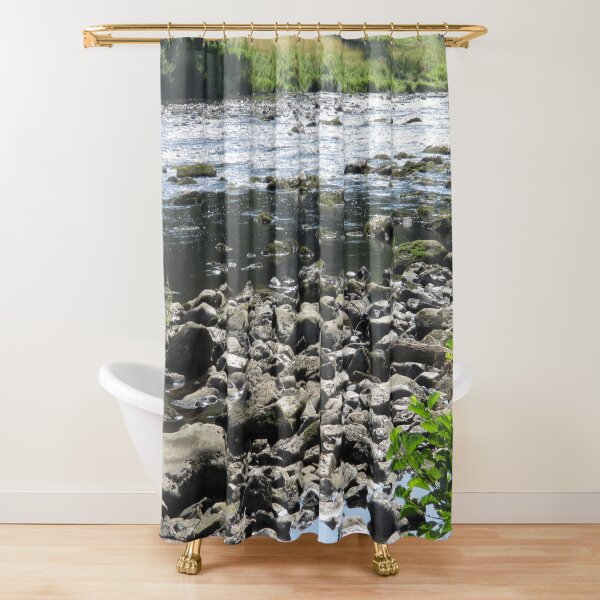 Merch #98 -- Stream Stones - Shot 1 (Hadrian's Wall) Shower Curtain