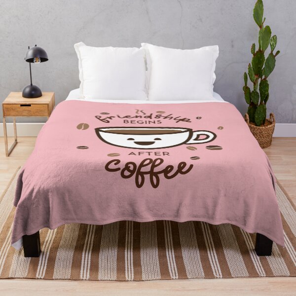 Artikelvorschau, Freundschaft und Kaffee sind alles was ich brauche - Freundschaft beginnt nach Kaffee Pink entworfen und verkauft von StaceyChito.