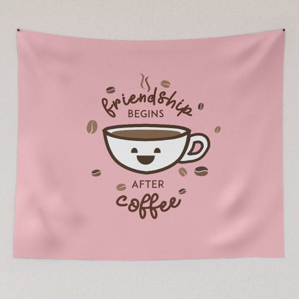Artikelvorschau, Freundschaft und Kaffee sind alles was ich brauche - Freundschaft beginnt nach Kaffee Pink entworfen und verkauft von StaceyChito.
