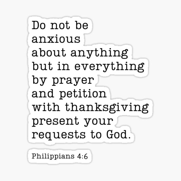 Philippians 4:6 Sticker