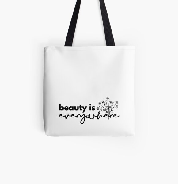 Beauty is Everywhere - Black All Over Print Tote Bag