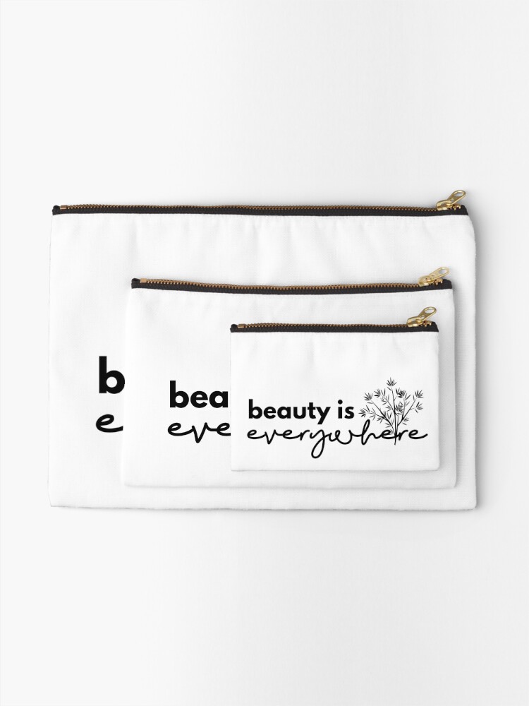 Alternate view of Beauty is Everywhere - Black Zipper Pouch