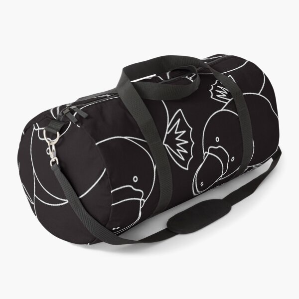 Minimalist Platypus Black and White Duffle Bag