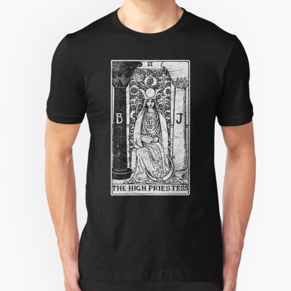 The High Priestess Tarot Card - Major Arcana - fortune telling - occult Slim Fit T-Shirt