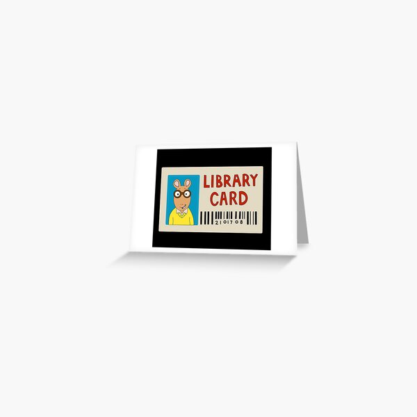Vista previa del artículo con la obra «Arthur Library Card», diseñado y vendido por aclaggett.