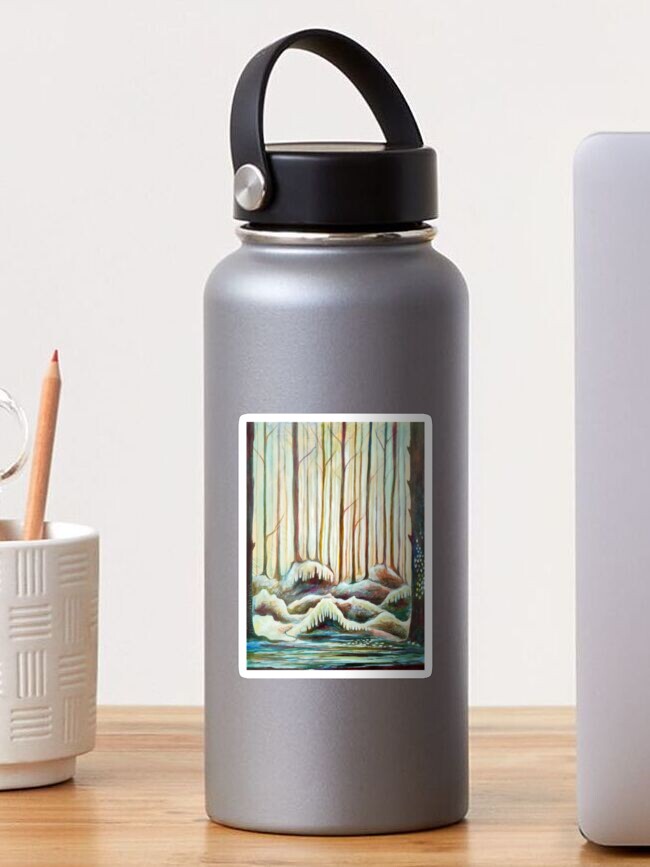 Thumbnail 1 von 3, Sticker, Ein kleiner Tümpel und Hügel im Wald designt und verkauft von LillianBerthel.