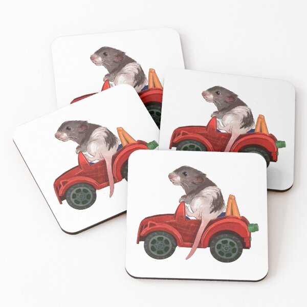 Item preview, Rat Riding in a Toy Car designed and sold by emwheezie.