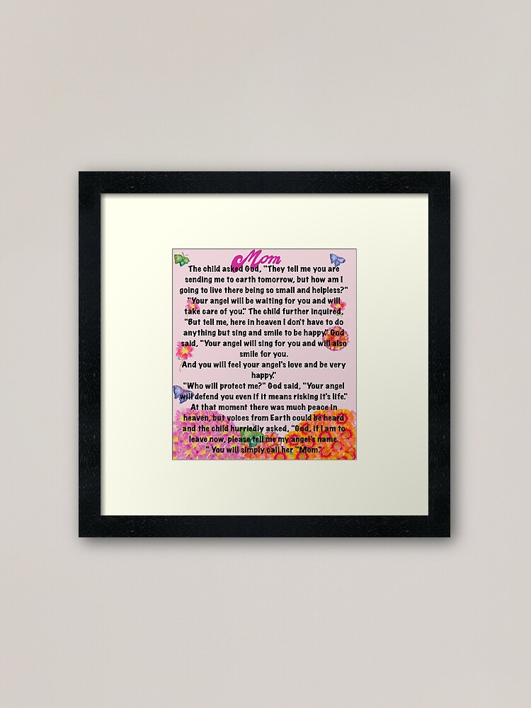 The best Mother's Day gifts 2024, You will simply call her mom Beautiful  poem about motherhood with angels Art Board Print for Sale by Artonmytee