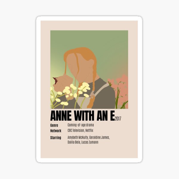Anne avec une affiche minimaliste Sticker