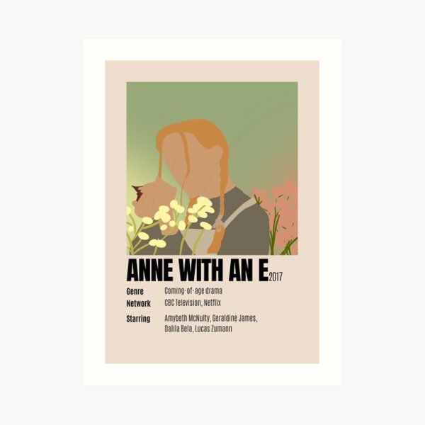 Anne con un cartel minimalista e Lámina artística