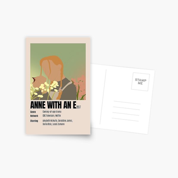 Anne avec une affiche minimaliste Carte postale