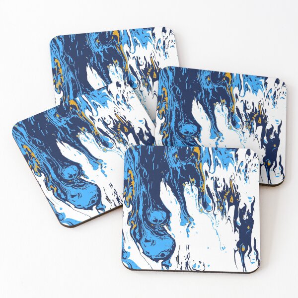 Item preview, Blue Art Wave of colors and liquid pattern designed and sold by dahool23.