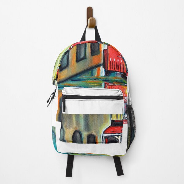 Item preview, Red Tram Rainy landscape watercolor designed and sold by artbymanjiri.