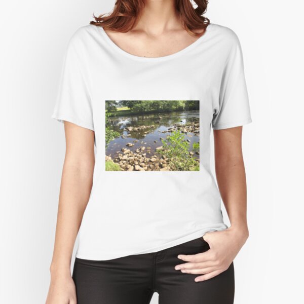 Merch #99 -- Stream Stones - Shot 2 (Hadrian's Wall) Relaxed Fit T-Shirt