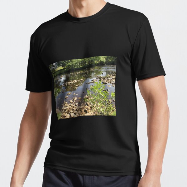 Merch #99 -- Stream Stones - Shot 2 (Hadrian's Wall) Active T-Shirt