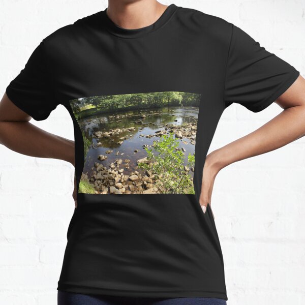 Merch #99 -- Stream Stones - Shot 2 (Hadrian's Wall) Active T-Shirt