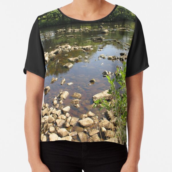 Merch #99 -- Stream Stones - Shot 2 (Hadrian's Wall) Chiffon Top