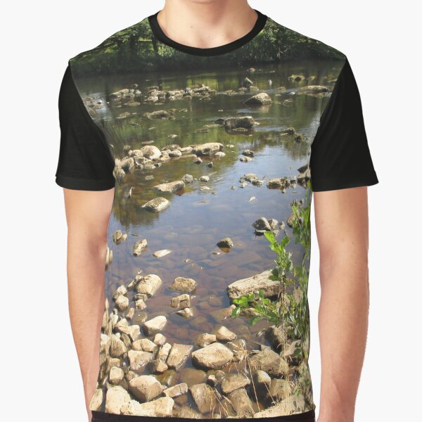 Merch #99 -- Stream Stones - Shot 2 (Hadrian's Wall) Graphic T-Shirt
