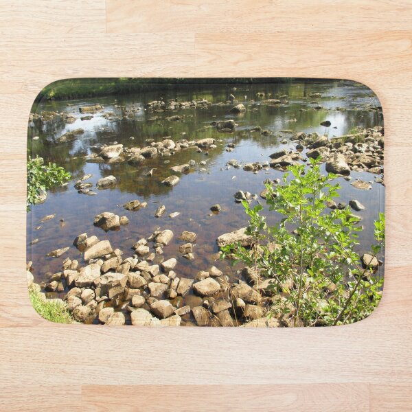 Merch #99 -- Stream Stones - Shot 2 (Hadrian's Wall) Bath Mat