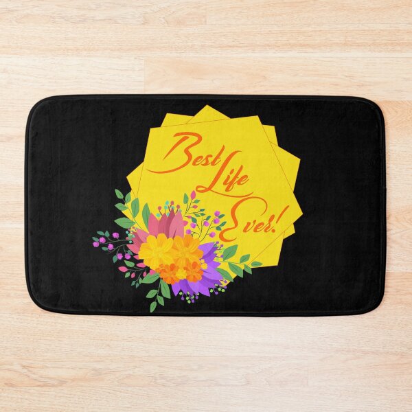 Item preview, Best Life Ever - Floral Black Background designed and sold by Yesido.