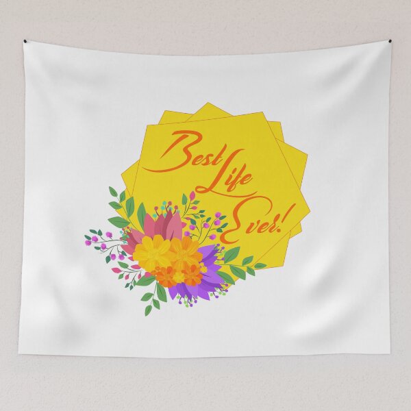 Item preview, Best Life Ever - Yellow Floral  designed and sold by Yesido.