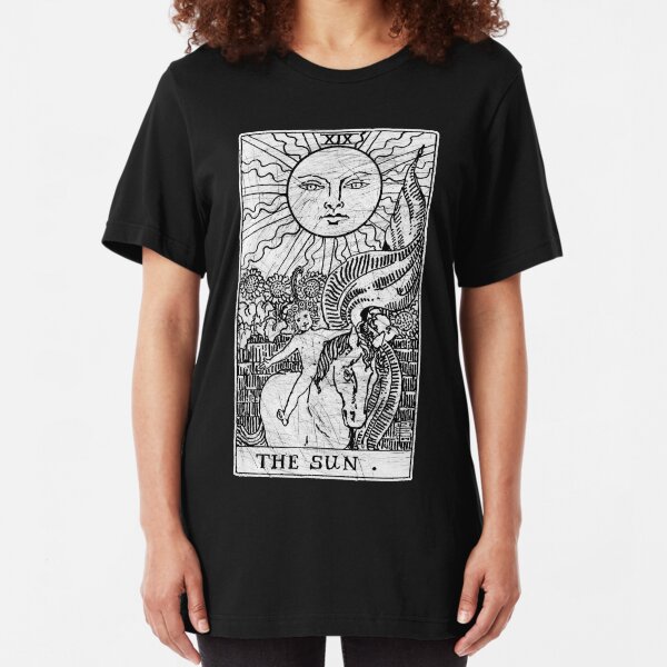 The Sun Tarot Card - Major Arcana - fortune telling - occult Slim Fit T-Shirt