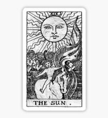 The Sun Tarot Card - Major Arcana - fortune telling - occult Sticker