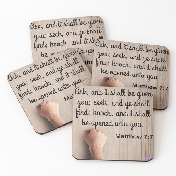 Item preview, Matthew 7:7 designed and sold by Caregiverology.