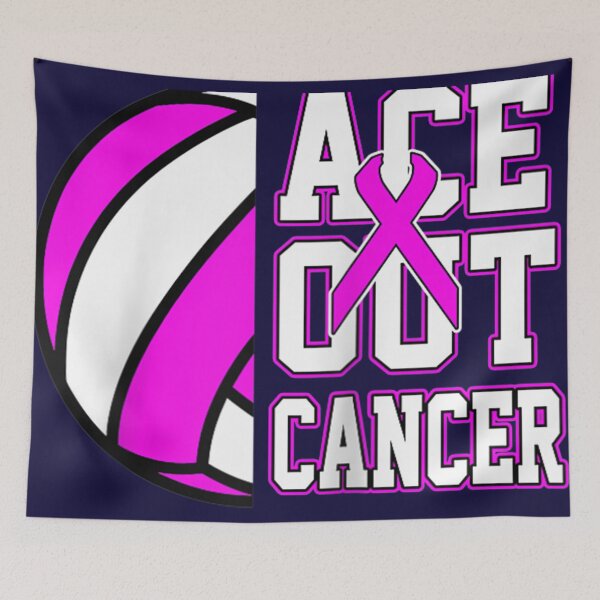 Item preview, Volleyball pink ribbon ace out cancer designed and sold by linhkaphung.