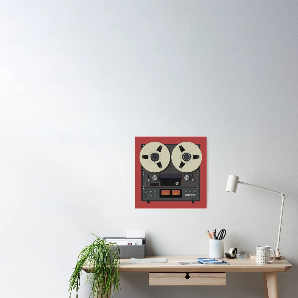 Classic vintage reel to reel tape deck | Poster