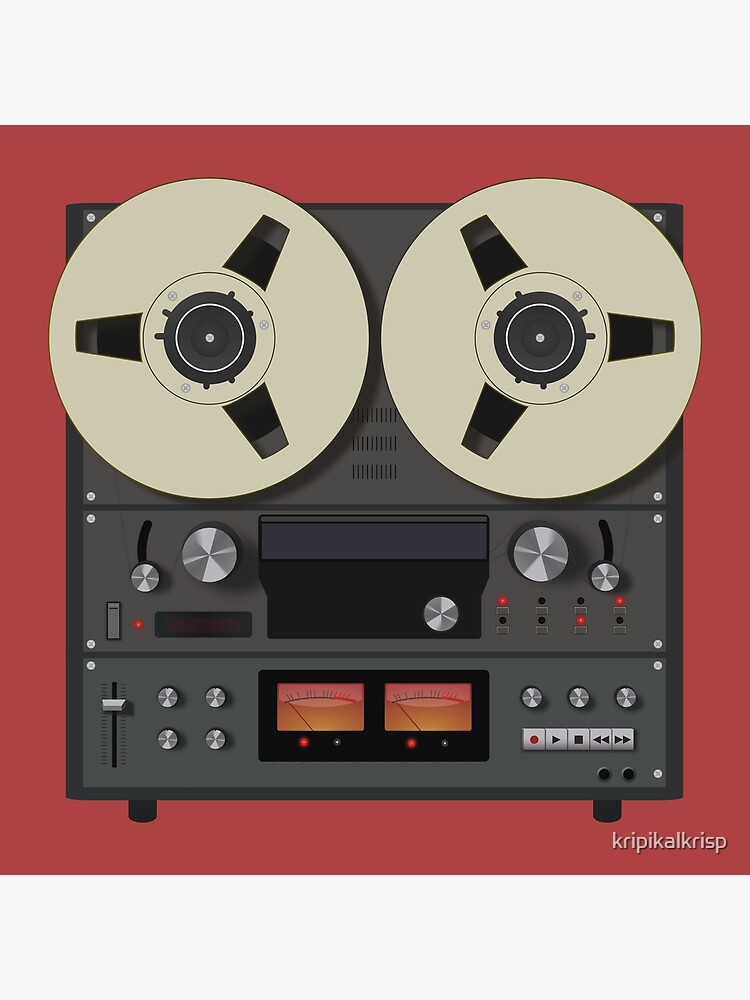 Vintage Reel to Reel Tape Recorder Poster for Sale by kripikalkrisp