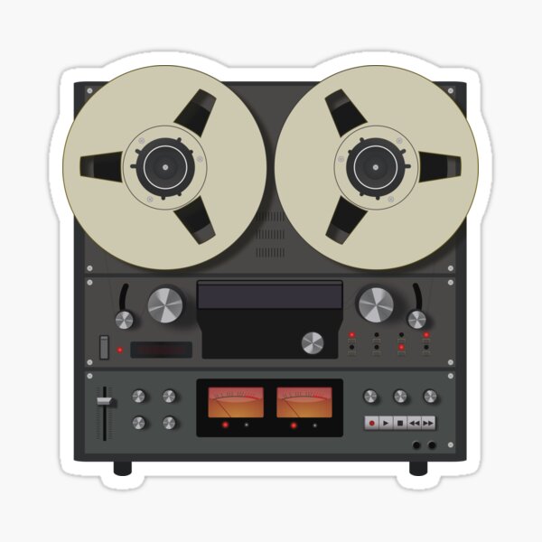Vintage Reel to Reel Tape Recorder Sticker for Sale by kripikalkrisp