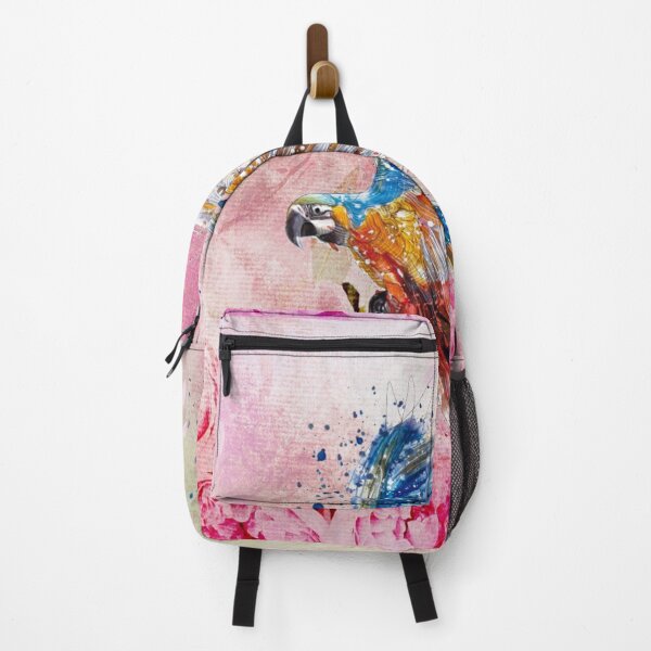 Parrot abstract watercolor Backpack