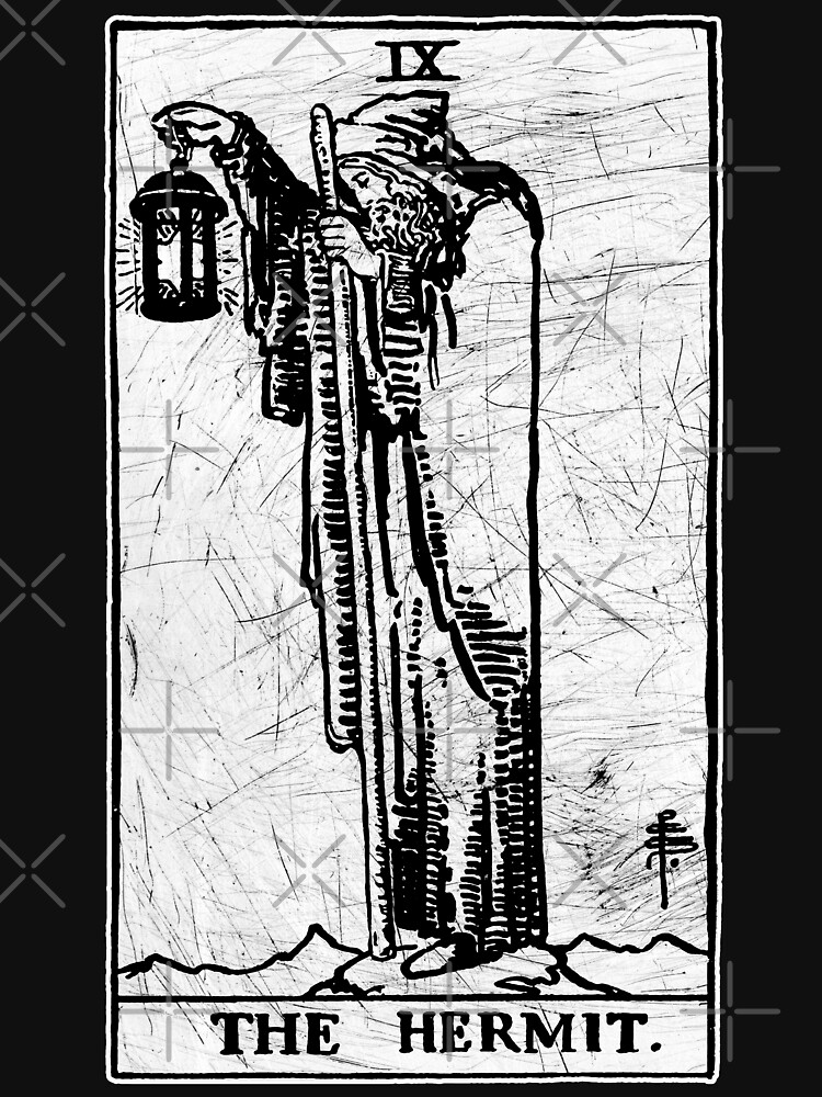 The Hermit Tarot Card - Major Arcana - fortune telling - occult by createdezign