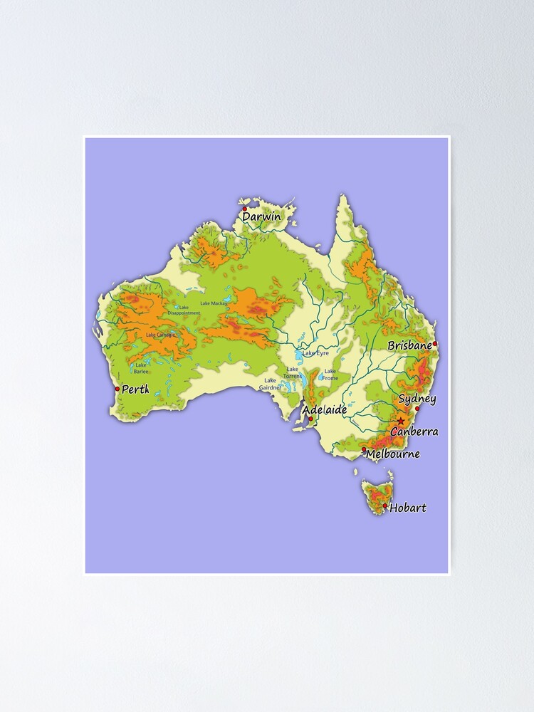 Australia Map Rivers And Lakes - United States Map