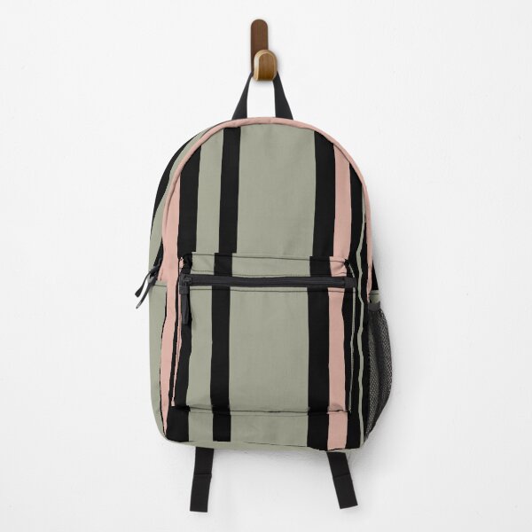 Item preview, Pink and Moss Stripes on Black designed and sold by Magic-Moon.