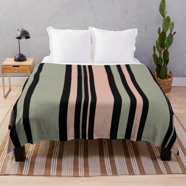 Item preview, Pink and Moss Stripes on Black designed and sold by Magic-Moon.