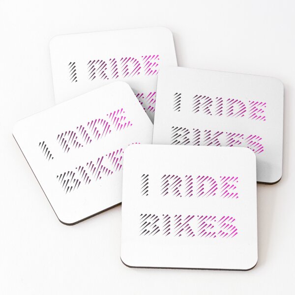 Item preview, I Ride Bikes Black Pink Line Art designed and sold by RabeDesigns.