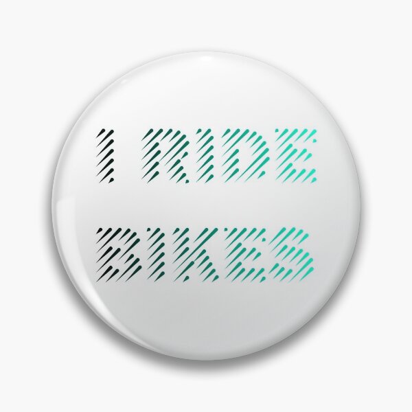 Item preview, I Ride Bikes Black Turquoise Line Art designed and sold by RabeDesigns.