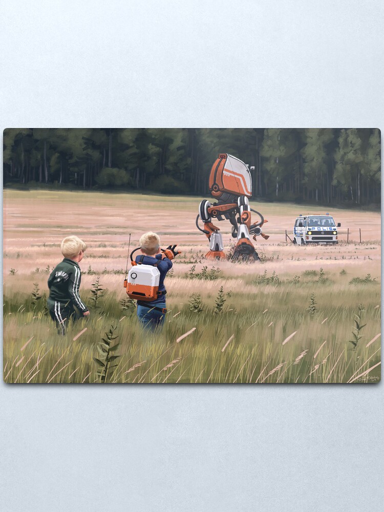 Alternate view of Fjärrhandske Metal Print