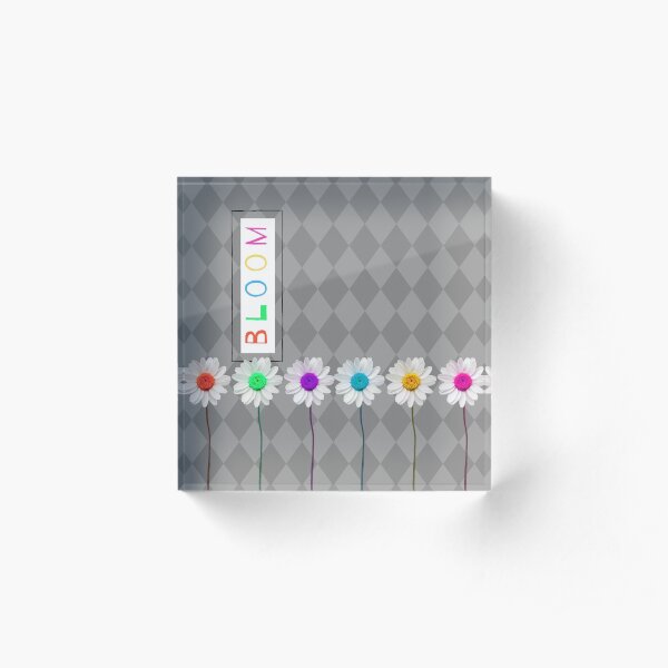 Daisy Line Up Acrylic Block