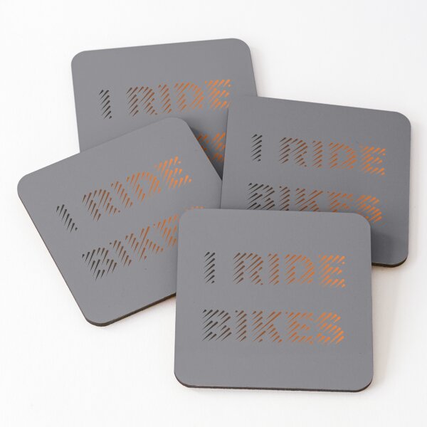 Item preview, I Ride Bikes Black Orange Line Art designed and sold by RabeDesigns.