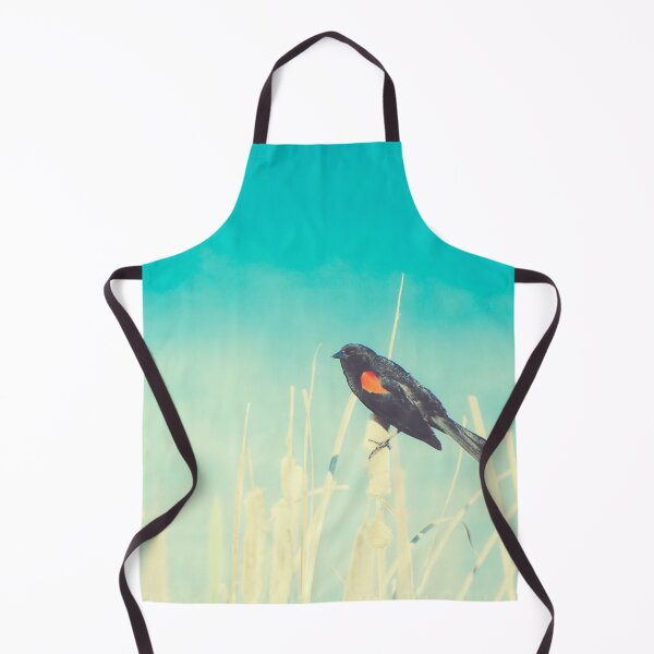 Artikelvorschau, Red Winged Blackbird Cattails Aqua Sky Wildlife Wasser entworfen und verkauft von JimNEmDesigns.