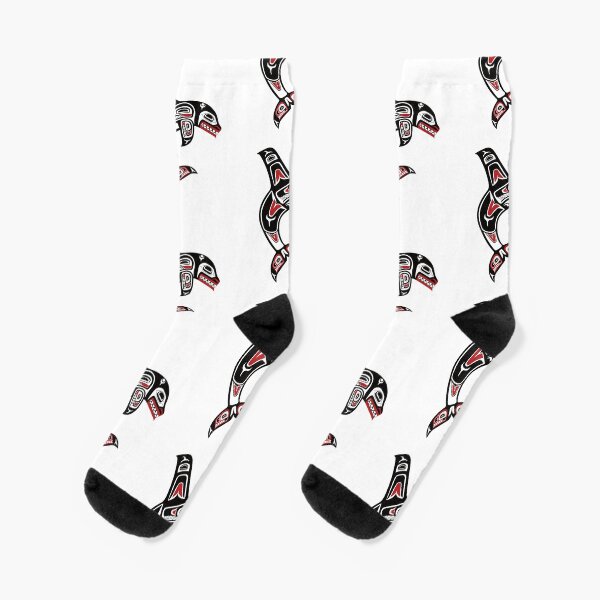 Pacific Northwest Native Orca Killer Whale Socks