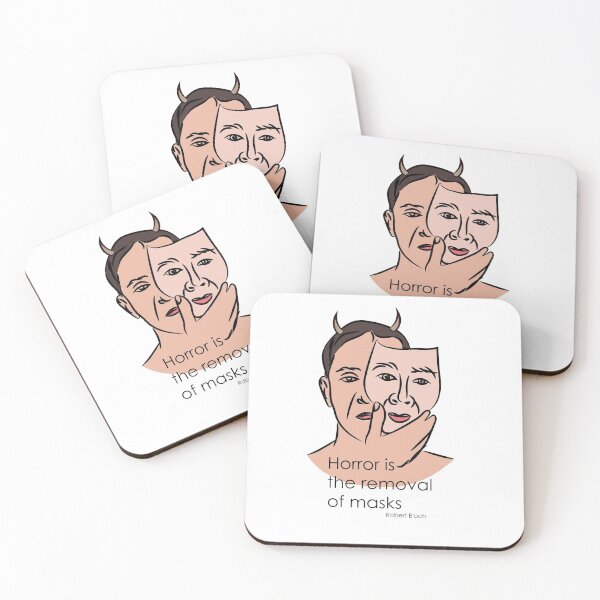 Item preview, man under face mask | Robert Bloch quotation Horror is the removal of masks  designed and sold by KARTICK DUTTA.