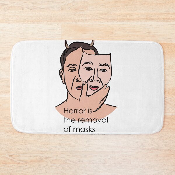 Item preview, man under face mask | Robert Bloch quotation Horror is the removal of masks  designed and sold by KARTICK DUTTA.