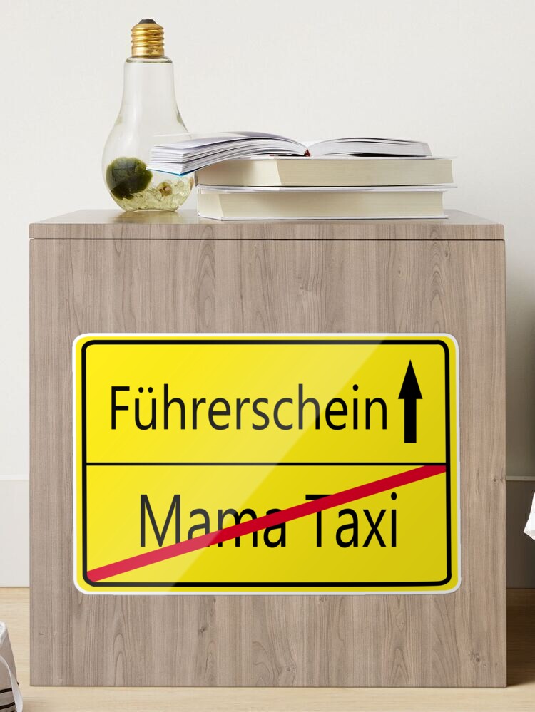 Führerschein Bestanden Geschenk Taxi Mama Lustig Sticker
