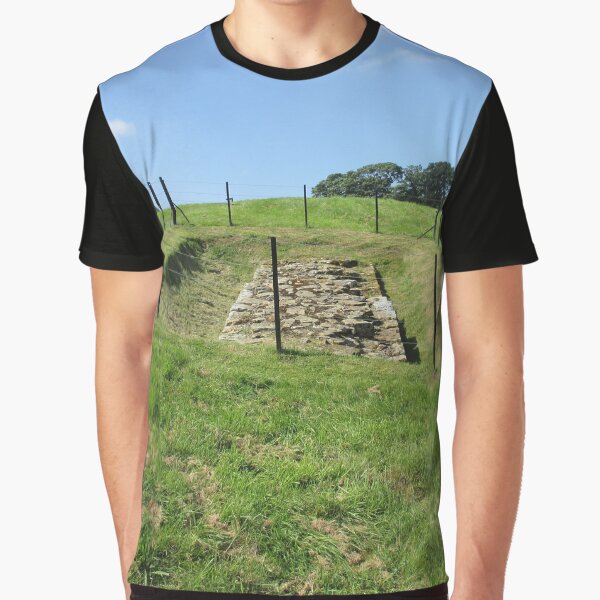 Merch #100 -- Fenced Off Rock Remains (Hadrian's Wall) Graphic T-Shirt