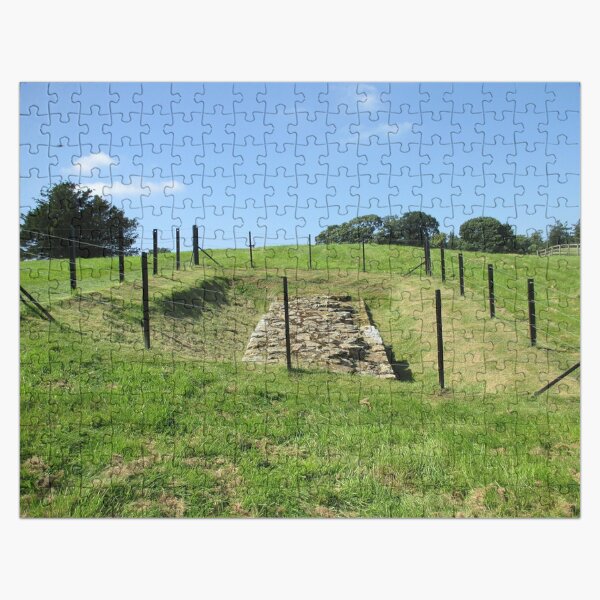 Merch #100 -- Fenced Off Rock Remains (Hadrian's Wall) Jigsaw Puzzle